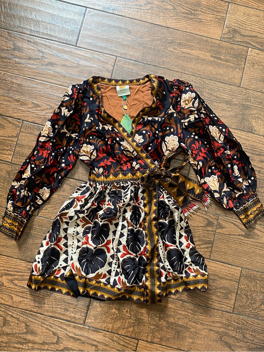 Farm Rio Tapestry Garden Mini Dress - Picture 6 of 15